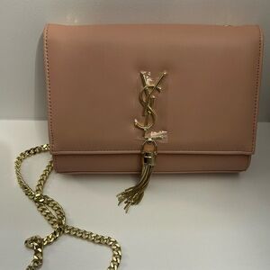 Saint Laurent Pink Crossbody Tassel Bag